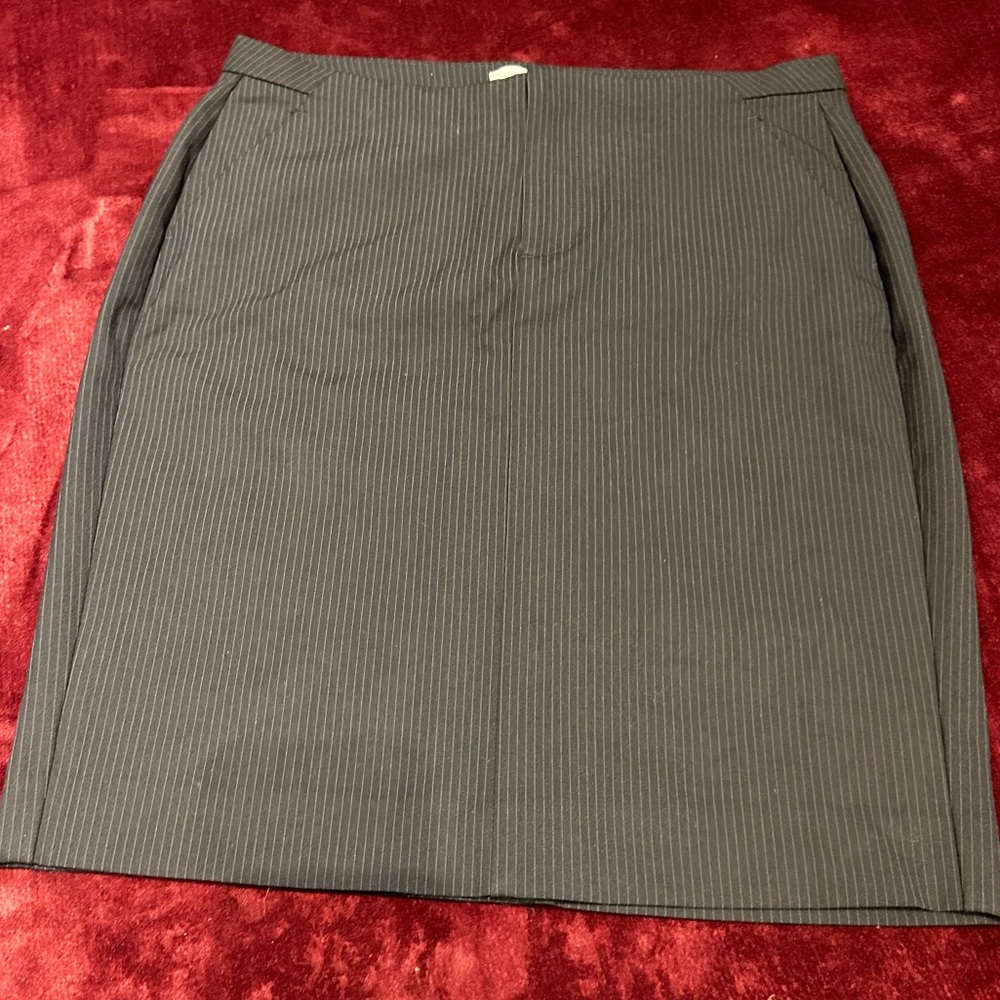 GAP Black Pinstripe Pencil Skirt